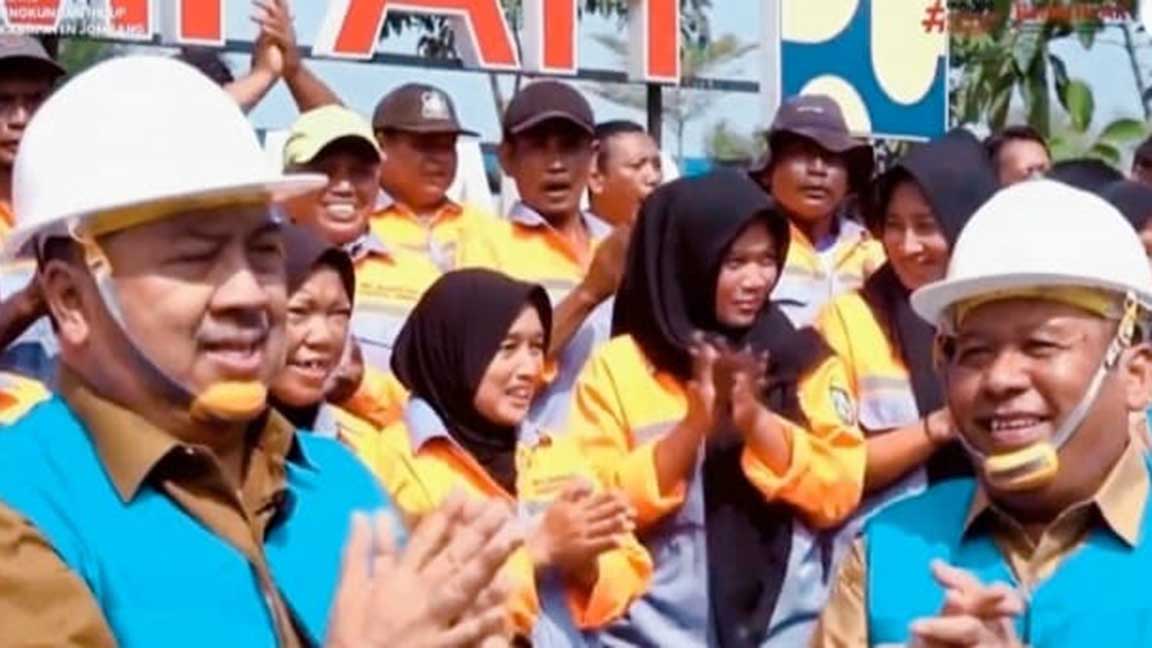 Bupati Jombang Warsubi dan Wabup Salmanuddin Yazid, di salah satu kegiatan.